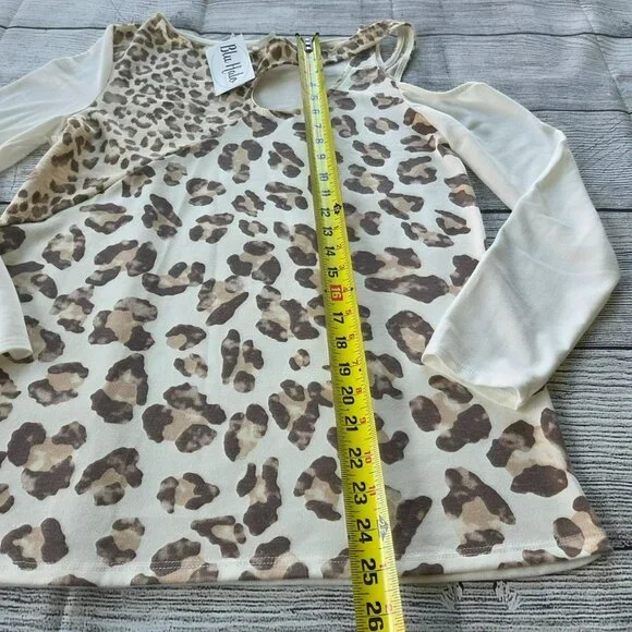 Blu Halo Boutique Women's Top Size Small RN156832 Leopard Print BIB! NWT - Picture 8 of 11